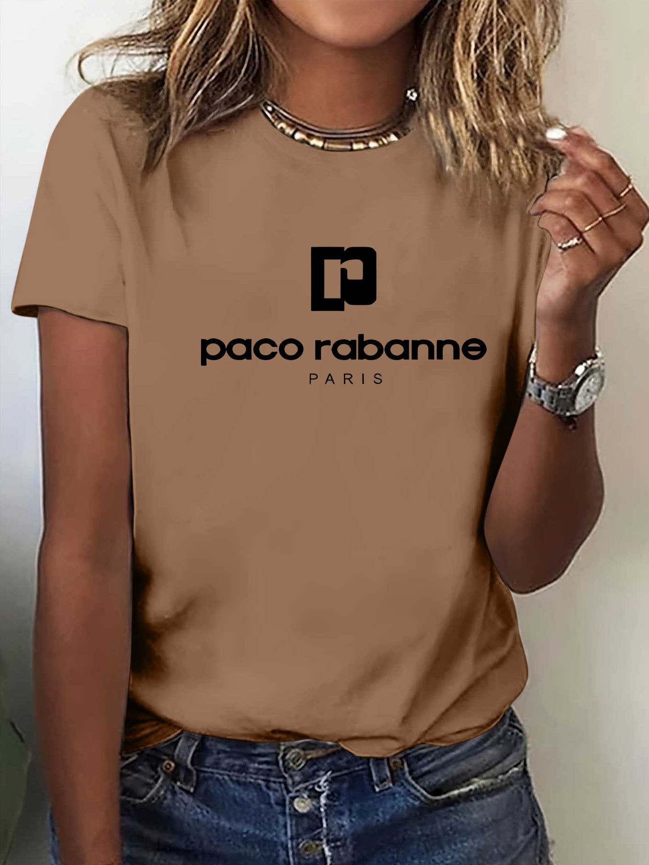 Women'S Soft Pink T-Shirt - Minimalist Elegant Y2K Retro Graphic Tee with Bold Lettering - Everyday Casual & Formal Outfits - Sizes S-XXL - Non-See-Through Fabric - Women'S Fashion Top, Ladies T Shirts, Versatile Clothing, Me