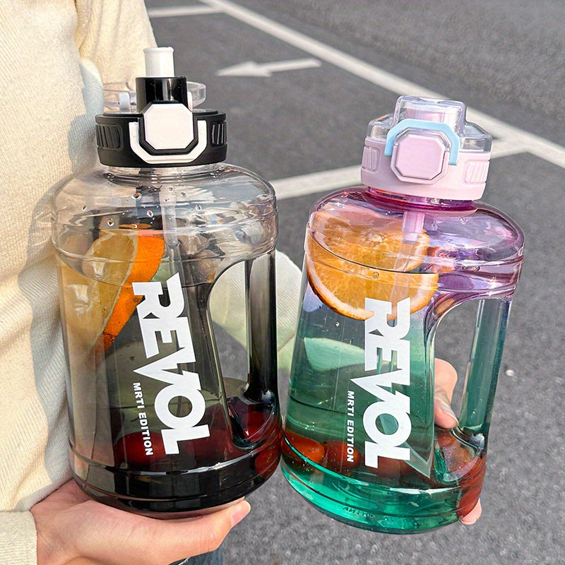 54oz Leakproof Sports Water Bottle with Straw & Handle - BPA-Free, Durable PC Material, Ideal for Gym, Fitness, Outdoor Travel, Camping & Hiking - Colorful Water Bucket Design, Camping Water Bottle|Stylish Water Bottle|Durabl