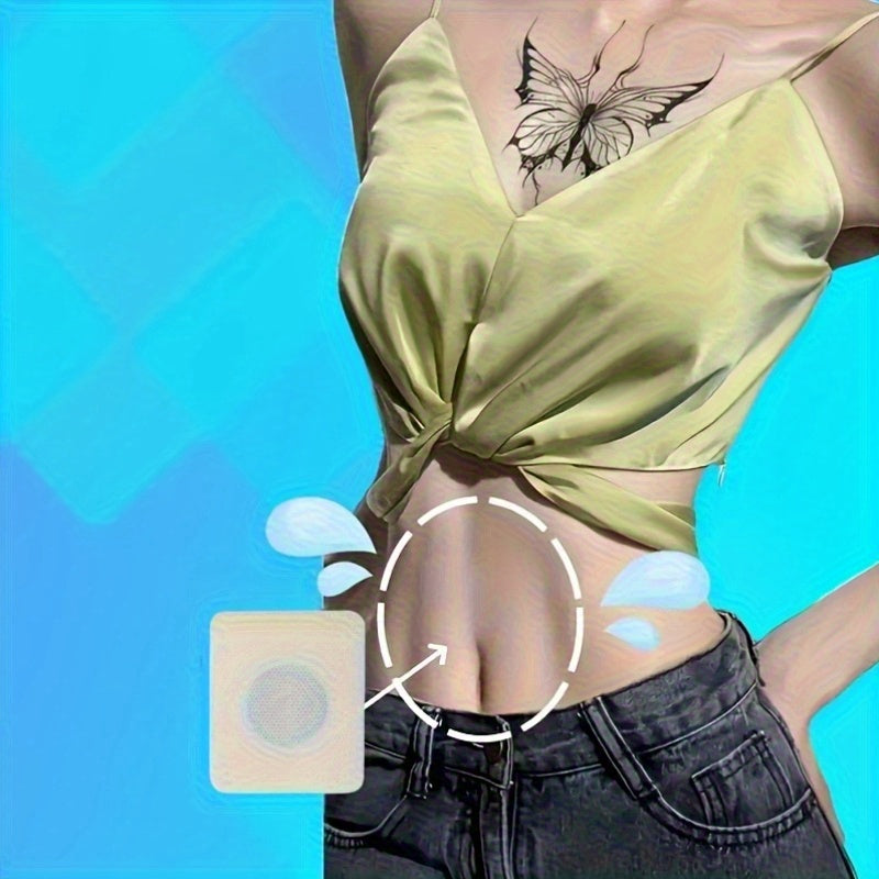 200pcs Waist and Abdominal Patch Set, Effective Plant Fiber for Tightening and Burning Sensation, Light Beige-Friendly Material for Elasticity and Firming, Suitable for Enhanced Fitness Performance, Multiple Options, No Batte
