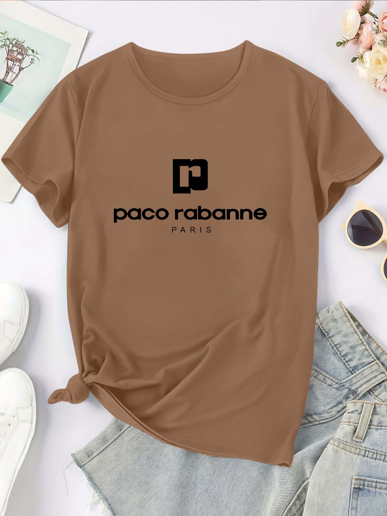 Women'S Soft Pink T-Shirt - Minimalist Elegant Y2K Retro Graphic Tee with Bold Lettering - Everyday Casual & Formal Outfits - Sizes S-XXL - Non-See-Through Fabric - Women'S Fashion Top, Ladies T Shirts, Versatile Clothing, Me