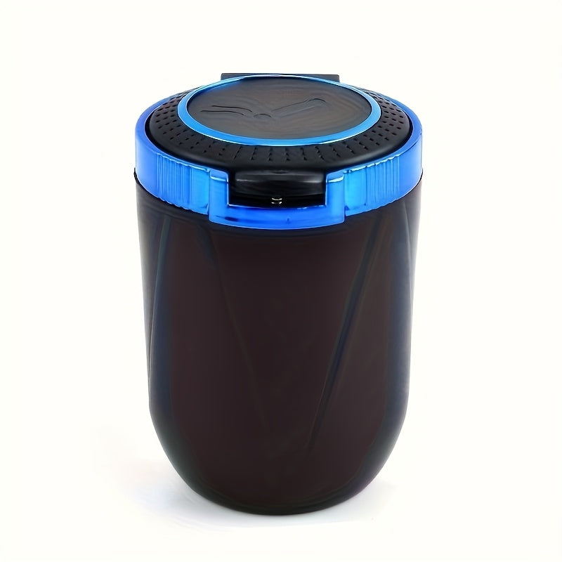 New Car Ashtray, Detachable Storage Box with One-Click Automatic Lid, Metal Lining