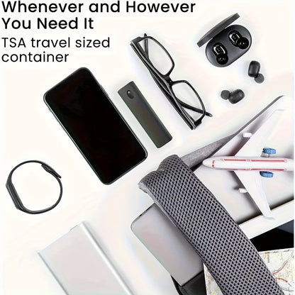 2in 1 Ultrafine Fiber Spray Bottle with Spray Nozzle & Cleaning Cloth - Durable Gray Design for Phone, Computer, Glasses, and More - Perfect for Home, Dorm, or School Use (Empty Bottle Only)