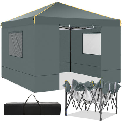 3x6m/3.05x3.05m Pop-up Tent With 6 Removable Side Walls Or 4 Removable Side Walls, With/without Sandbags, Style Optional, Suitable For Party Weddings, Garden Pavilion For Beach Wedding Camping Instant Awning, Upgraded Roof, W
