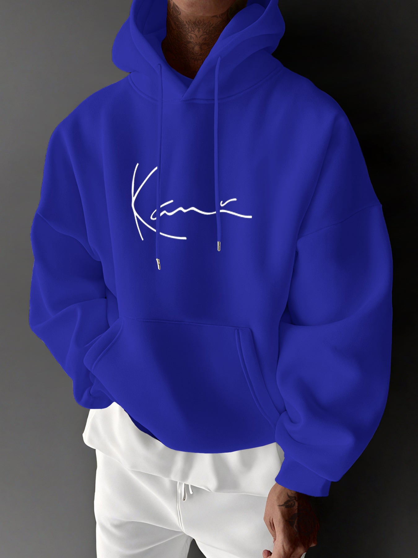 Men's & Women's Hoodie - Royal Blue Sweatshirt with Drawstring Hood, Front Kangaroo Pocket - All-Season Casual Pullover for Everyday & Formal Outfits - Machine Washable Hooded Sweatshirt, Sweater Hoodie, Versatile Outfit Piec