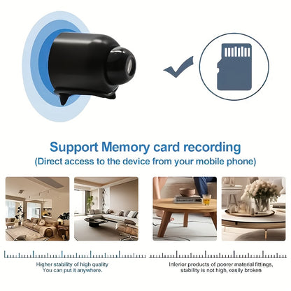 Compact security smart WiFi camera, anti-theft camera, supports 2.4g WiFi band, not High Quality, with remote application, you can view the video at any time, support motion detection, alert push, ideal for home assistant
