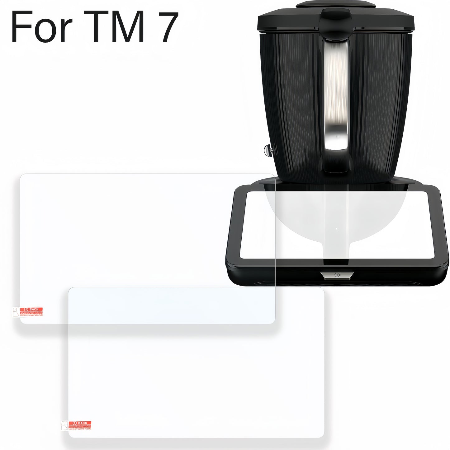2pcs TM7 TM6 Screen Protector Compatible with Thermomix TM7 TM6 Tempered Glass High Alumina Tempered Glass Blender Kitchen Accessories Protector film