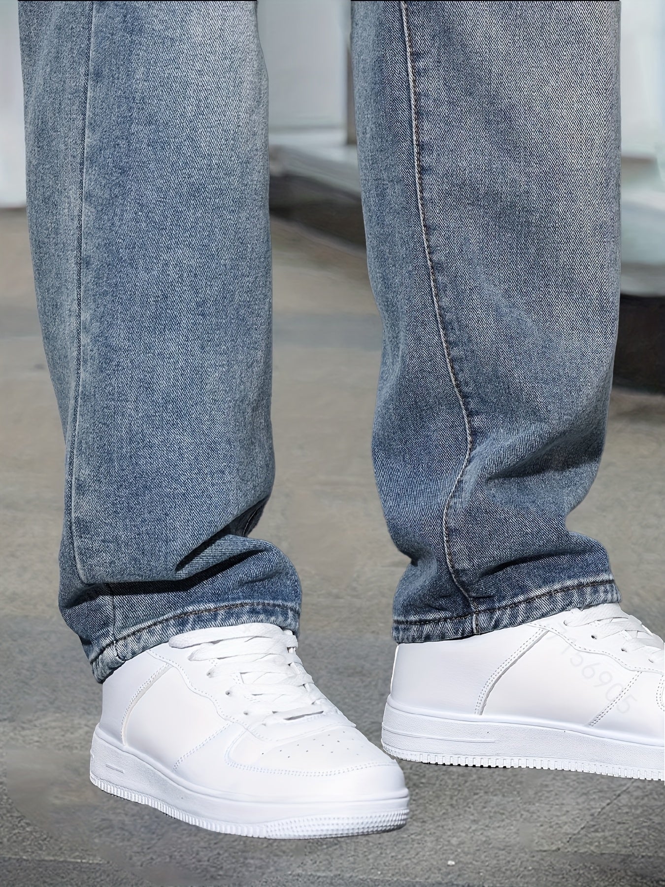 Men's Casual Stretch Denim Pants - Classic Regular Fit, Water-Washed Texture, All-Season Comfort, Machine Washable Solid Color Jeans for Casual Attire, Casual Casual Attire | Classic Blue Jeans | Easycare Jeans