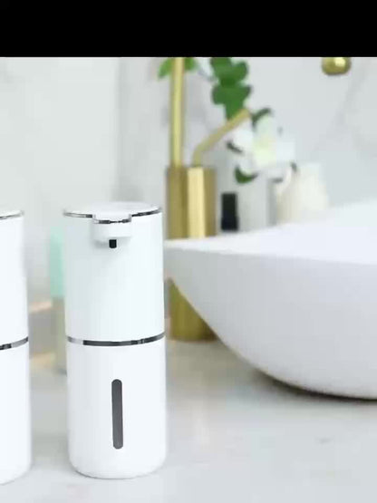380Ml Automatic Soap Dispenser with Touchless Sensor - Wall-Mounted, Rechargeable Lithium Battery, USB Charging, Modern Black Design for Bathroom And Kitchen, Bathroom Soap Dispenser|Modern Soap Dispenser|Touchless Soap Dispe
