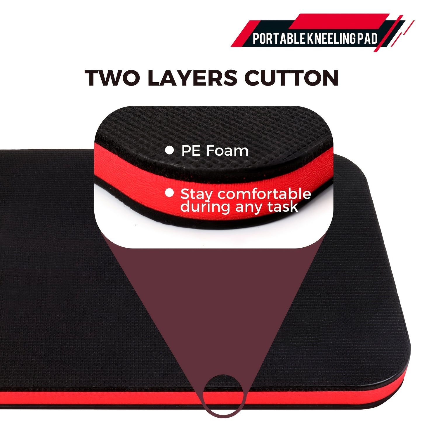 1pc EVA Knee Pad, EVA Car Repair Mat, Garden Kneeling Cushion, Foam Knee Pad, Thickened EVA Foam Garden Kneeling Mat, Portable Outdoor Pillow, Wide and Thickened with Handle for Easy Carrying, Suitable for Auto Workshop or Ou