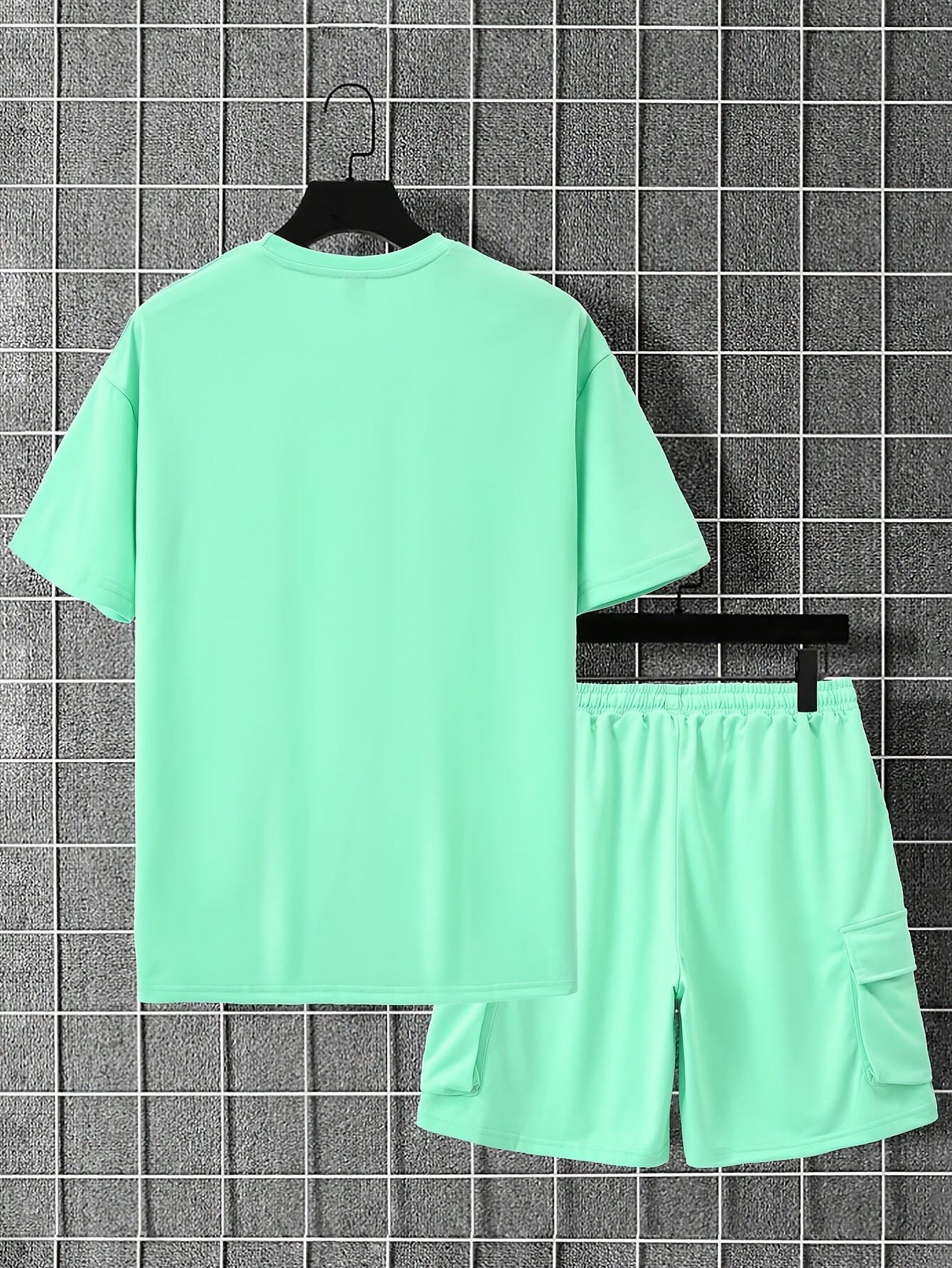 Summer Heavyweight FOG Color Earth Tone Short Sleeve Shorts Streetwear Loose Fashion Set