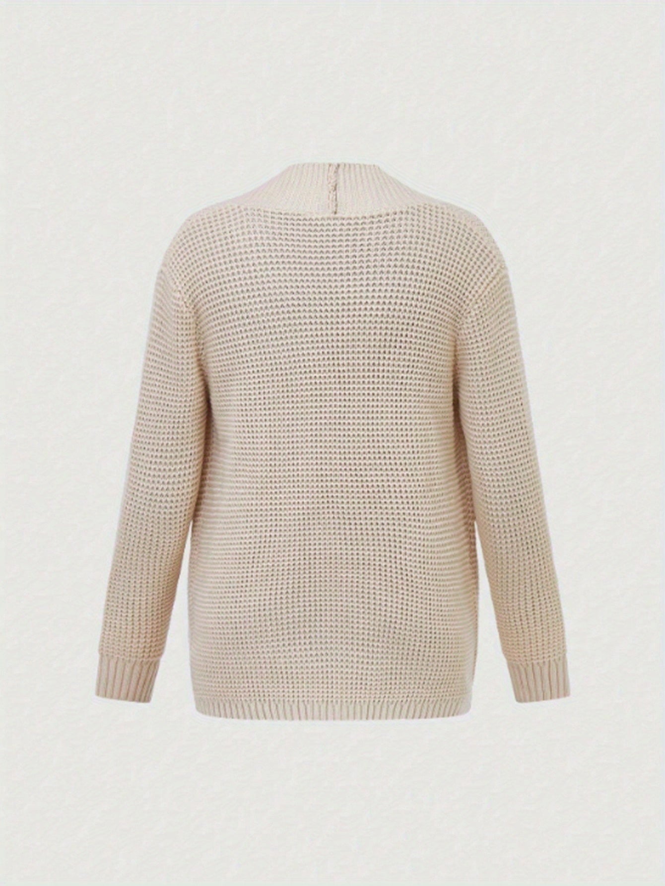 Men'S Casual Long Sleeve V-Neck Knit Cardigan - Loose Fit Solid Color Sweater with Pockets, Lightweight Acrylic for Fall/Winter, Versatile Layering Piece