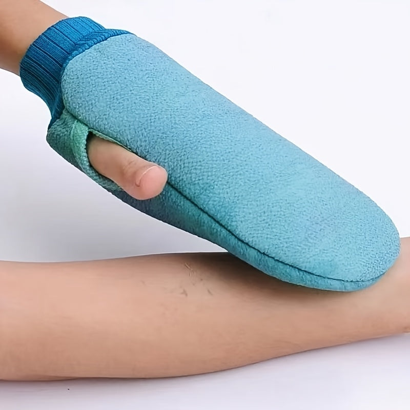 1pc Exfoliating Bath Glove - Double-Sided Scrubber for Smooth Skin, Ideal for Body Massage and Exfoliation, Green, Bath Accessories|Exfoliating Glove|Soft Texture