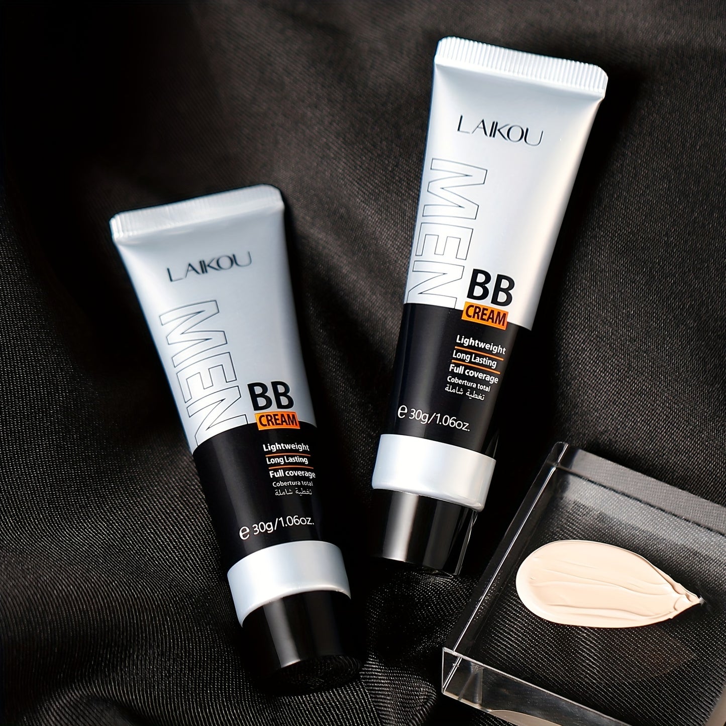 LAIKOU Men'S BB Cream, 30g - High Coverage, Natural Makeup, Oil Control, Pearl Powder Infused, Glycerin-Enriched, Universal Skin Tone, Cream Form, All Skin Types, Buildable Coverage