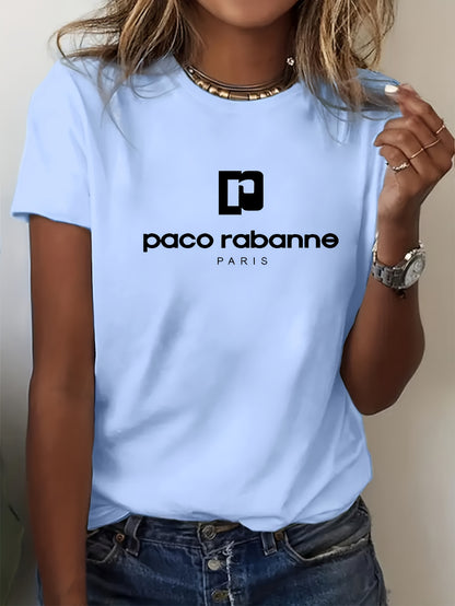 Women'S Soft Pink T-Shirt - Minimalist Elegant Y2K Retro Graphic Tee with Bold Lettering - Everyday Casual & Formal Outfits - Sizes S-XXL - Non-See-Through Fabric - Women'S Fashion Top, Ladies T Shirts, Versatile Clothing, Me