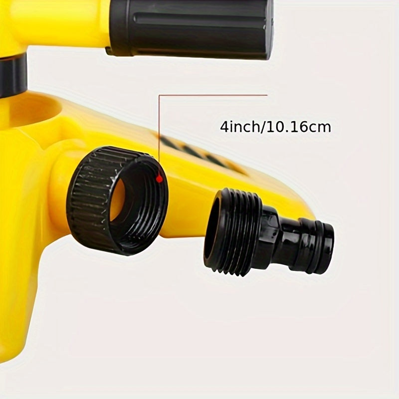 1pc Lawn Automatic Rotating Sprinkler, 360° Rotating Sprinkler/Sprinkler, 3 Manually Adjustable Rotating Arms Can Be Combined with Multiple Angles, Large Area Coverage for Garden Courtyards, Lawn Gardening Automatic Irrigati