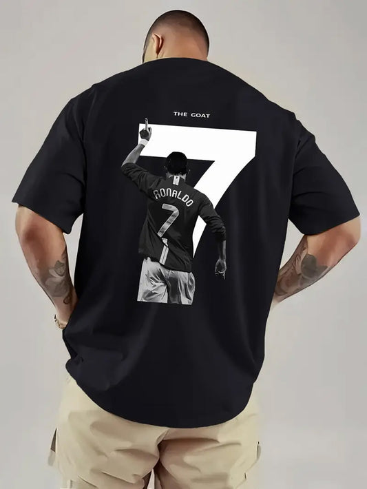 New Summer Men'S T-Shirt with Trendy Prints, Versatile for Home Wear in All Seasons, Featuring a Round Neck Design And a Regular Fit for a Simple And Casual Style.