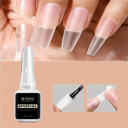 1pc Professional Strong Nail Glue - Fast-Drying No Run Formula with Precision Nozzle for Press On Nails, Acrylic Tips, Wraps & Repairs | Salon Quality Adhesive for DIY & Artificial Nail Extensions, Nail Glue Extra Hold, Easy