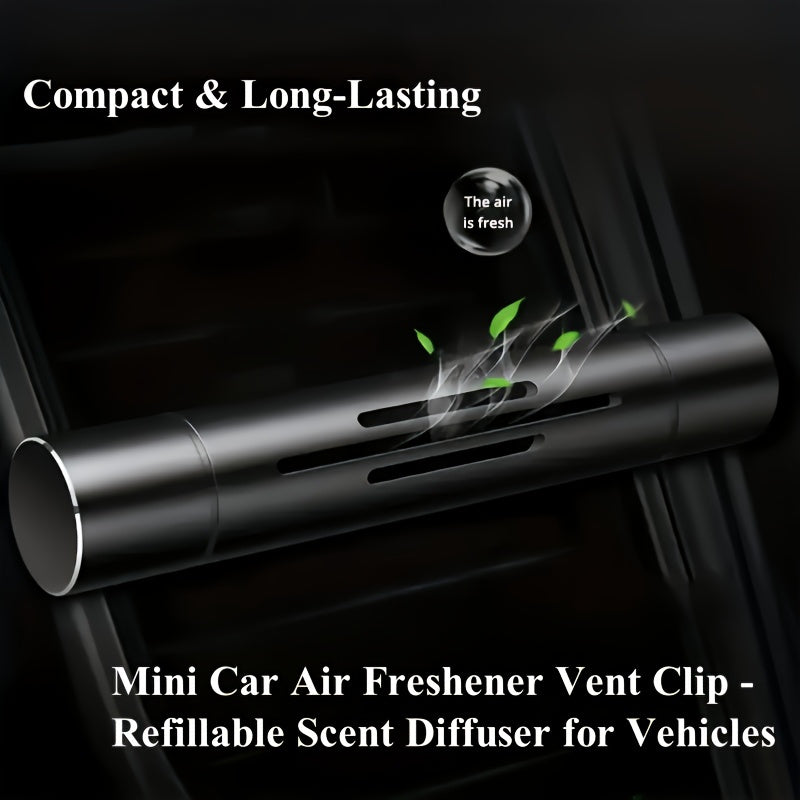Car Air Freshener Set; Aromatic Stick Air Freshener Diffuser, (Includes 1 Diffuser And 5 Solid Mixed Fragrance Sticks).