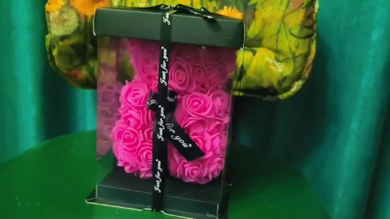 One Piece of a 20Cm Artificial Foam Rose Bear, a Romantic And Creative Gift Suitable for Valentine'S Day, Mother'S Day, Anniversaries, Weddings, Birthdays, And Christmas, Packaged in a Box.