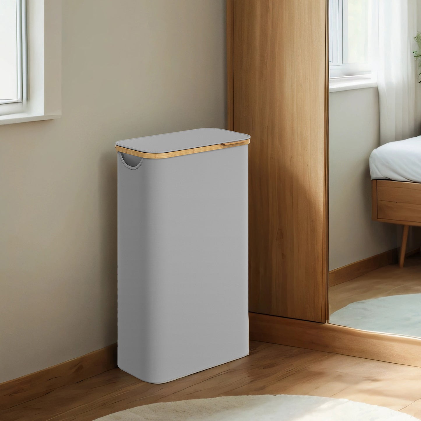 Laundry Basket, Laundry Collector with Lid, 65 L, Removable Laundry Bag, Oxford Fabric, Foldable