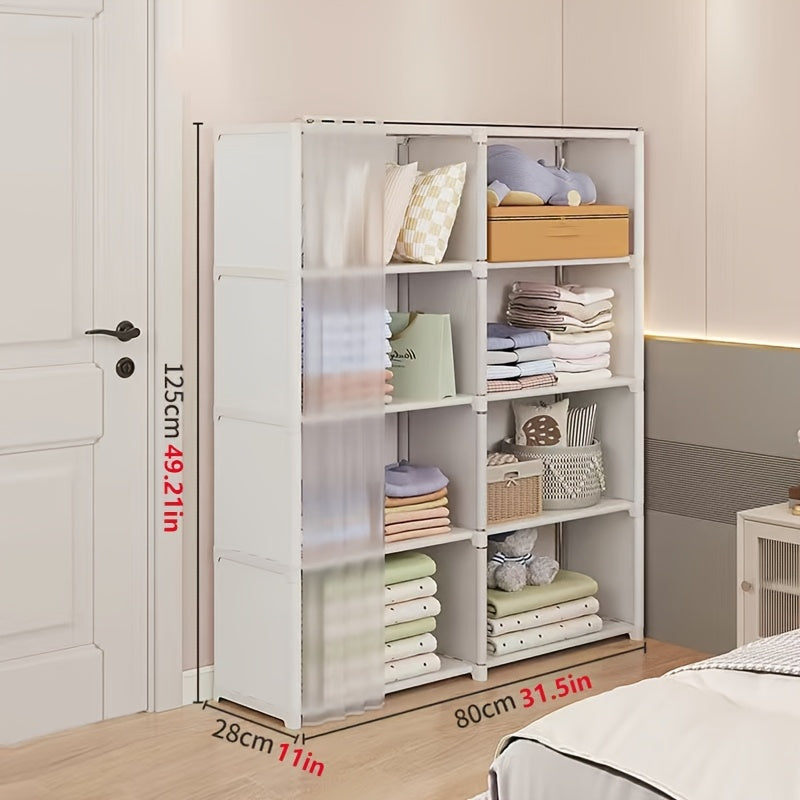 Five/Six-Tier Storage Cabinet Lightweight Dustproof Home Organization Minimalist Beautiful High Load Capacity Living Room Bedroom Balcony Multi-Functional Large Capacity Storage Cabinet