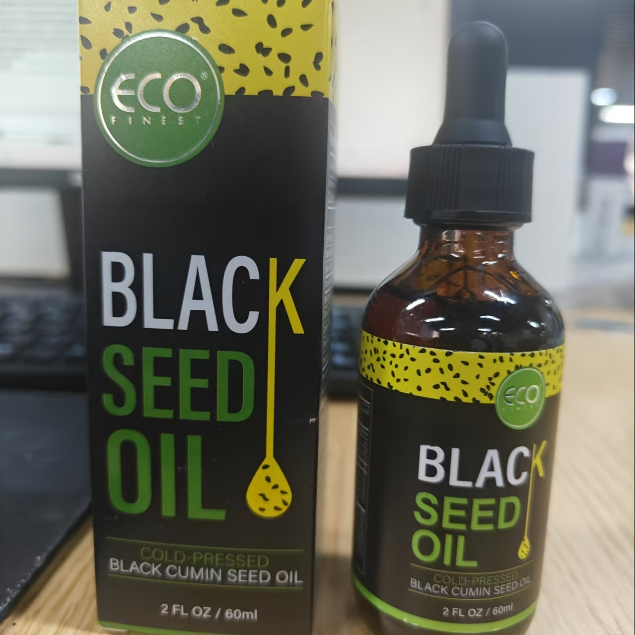 ECO FINEST Pure Black Seed Oil - Cold-Pressed Nigella Sativa with Thymoquinone