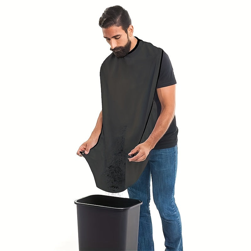 1pc, Men's beard trimming apron with suction cup fixing device, can catch the beard when shaving, easy to clean up sweeping, let you take care of the beard more convenient