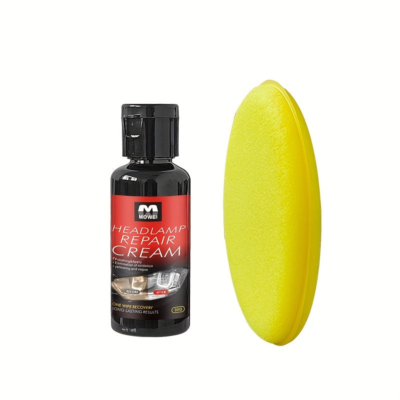 Headlight renovation kit, headlight polishing, headlight scratch repair, quickly solve the problems of headlight aging, scratches, headlight yellowing and fuzzy, DIY operation is simple, headlight renovation is 90% bright as