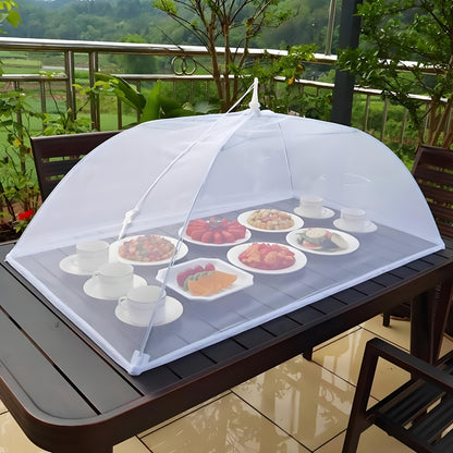 1pc Large Pop-Up Mesh Food Cover Tent - Portable, Foldable & Washable, Ideal for Outdoor Picnics, BBQs & Parties, Reusable Collapsible Screen Tent for Freshness and Convenience