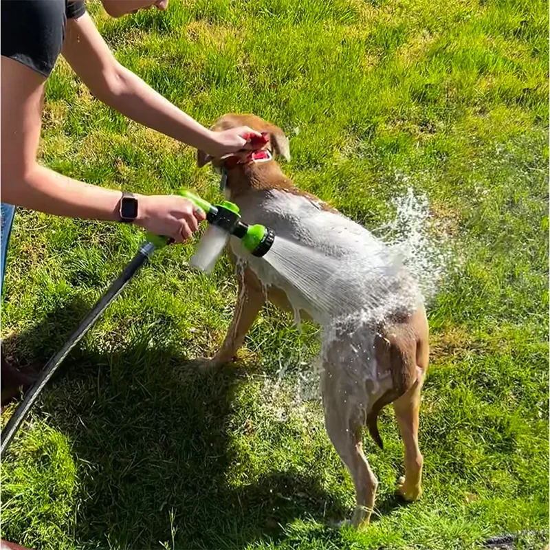 High-pressure Sprayer Nozzle Hose dog shower Gun 3 Mode Adjustable Pet Wash Cleaning