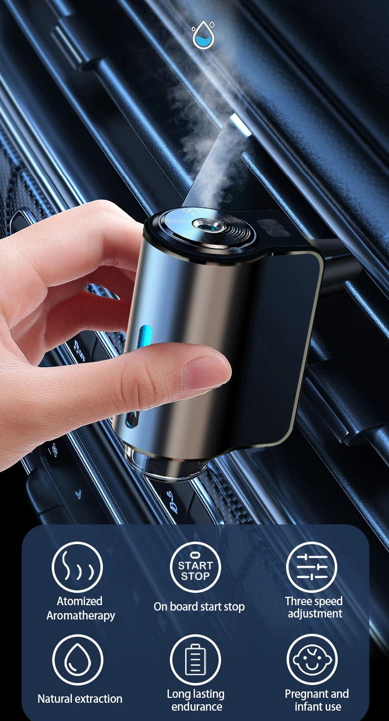 Smart Car Air Aromatherapy Diffuser Fragrance Car Air Fresheners With Three Adjustable Humidifier Essential Oil Diffuser