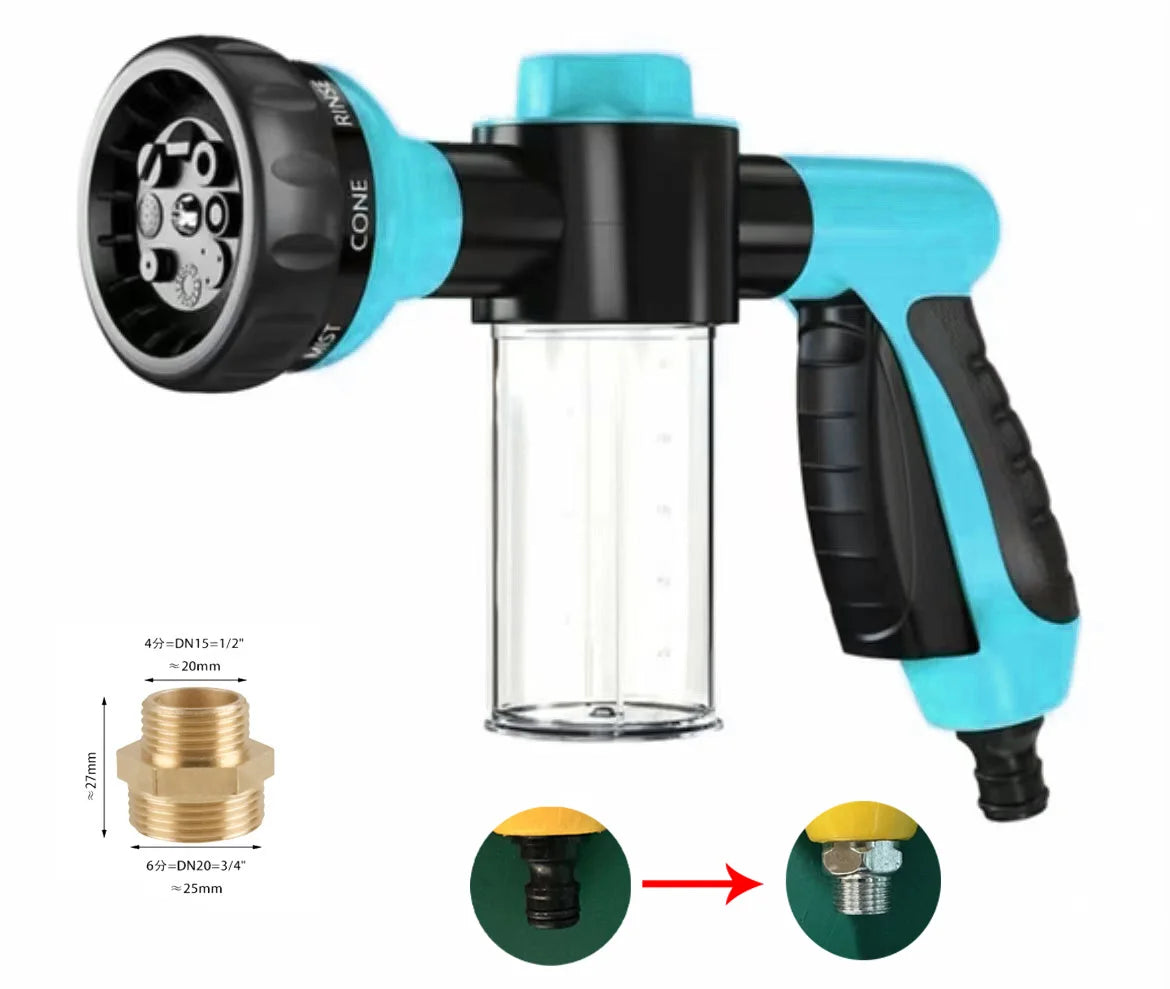 High-pressure Sprayer Nozzle Hose dog shower Gun 3 Mode Adjustable Pet Wash Cleaning