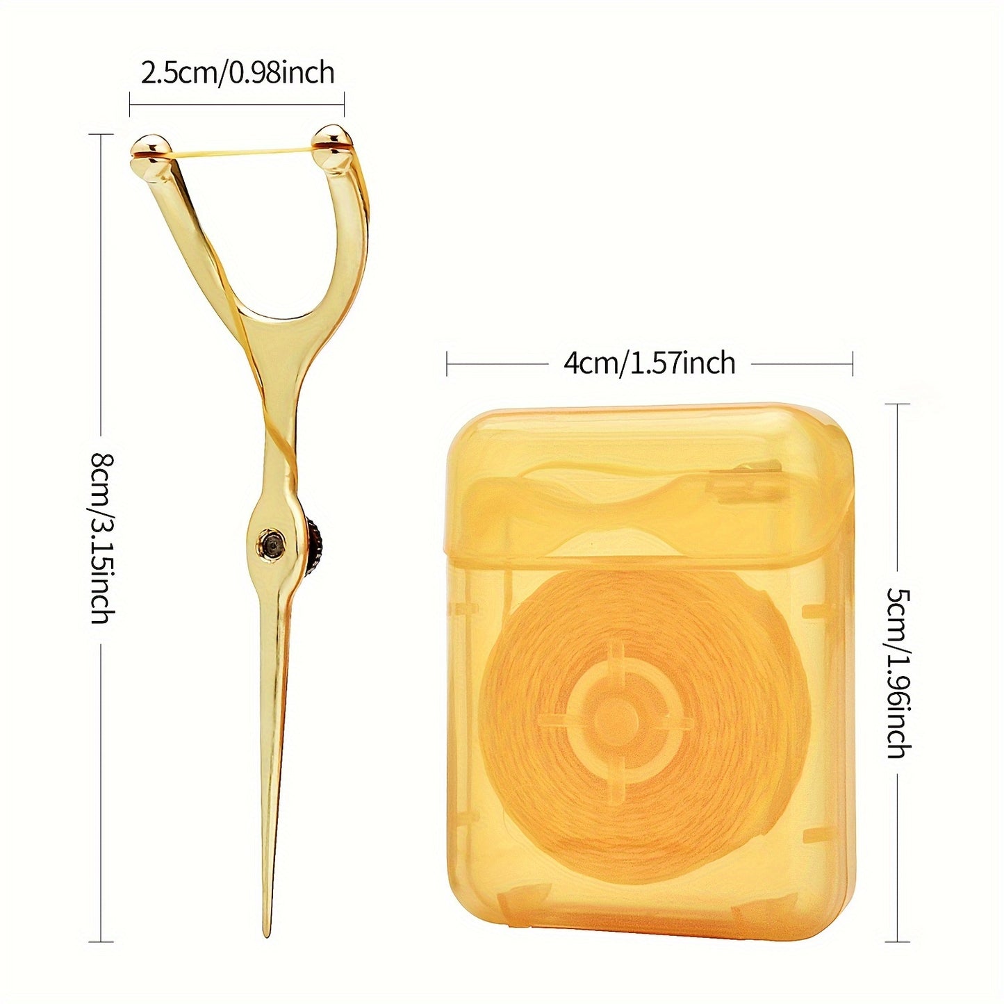 1pc/2pcs/3pcs Pineapple Flavored Dental Floss, 50.0 meter Long, Expands When Exposed to Saliva, Increases The Contact Surface Between Teeth, Has Deep Oral Cleaning Function, Can Be Paired with a Portable Dispenser, Suitable f