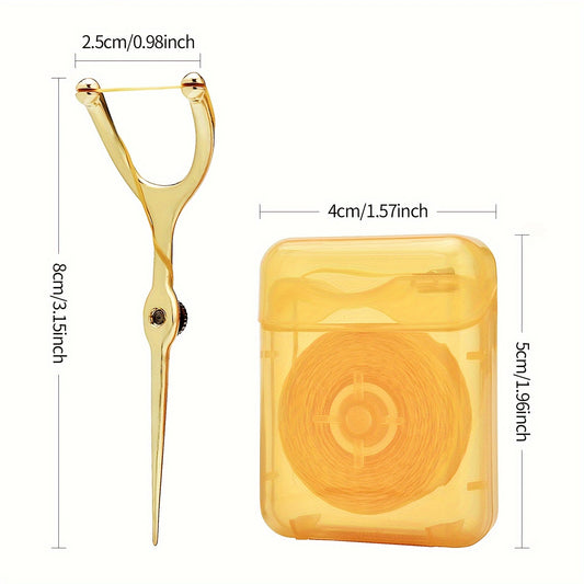 1pc/2pcs/3pcs Pineapple Flavored Dental Floss, 50.0 meter Long, Expands When Exposed to Saliva, Increases The Contact Surface Between Teeth, Has Deep Oral Cleaning Function, Can Be Paired with a Portable Dispenser, Suitable f