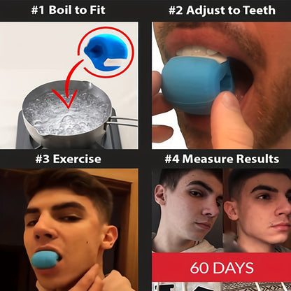 1pc Silica Gel Jaw Exerciser, Face Stress Ball, Jawline Facial Muscle Trainer, Home Fitness Exercise Equipment
