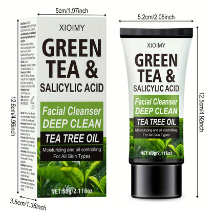 XIOIMY Green Tea & Salicylic Acid Facial Cleanser - 60g