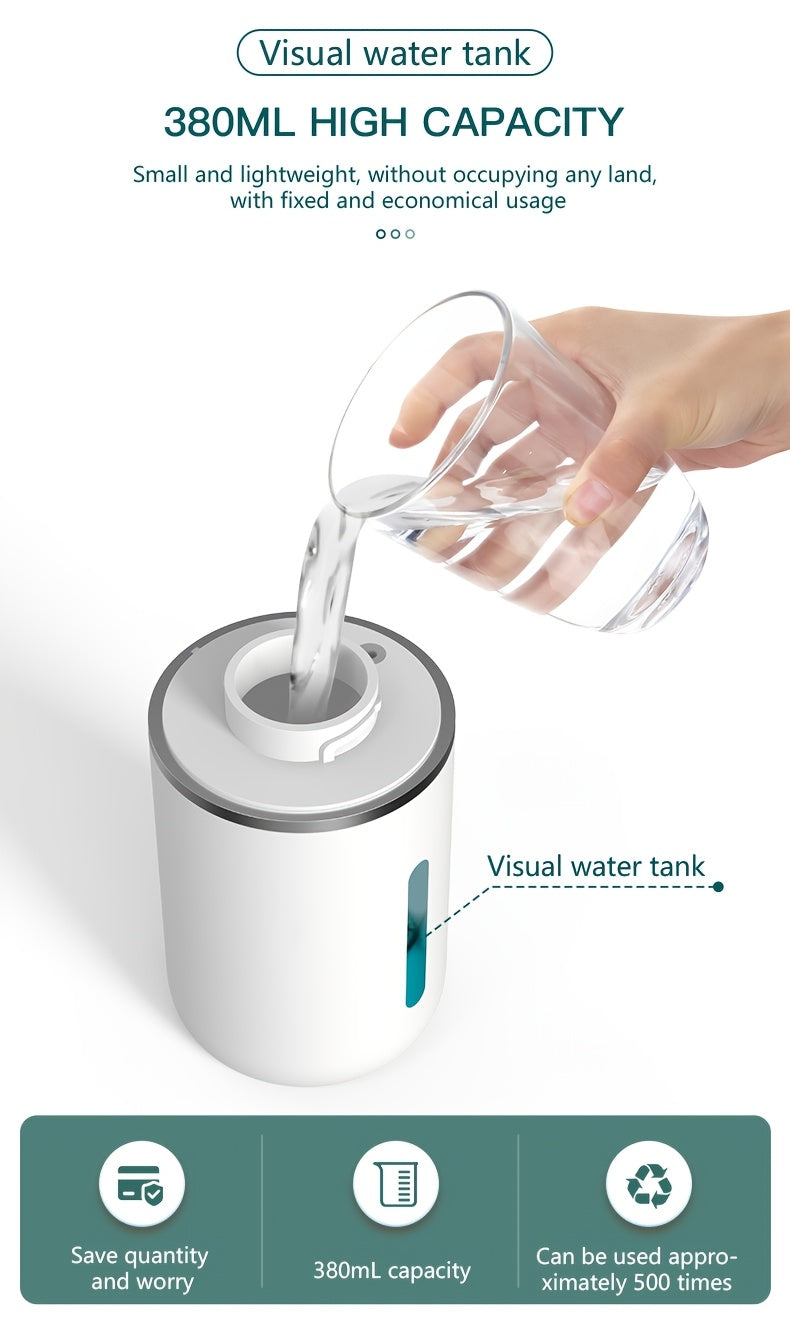 380Ml Automatic Soap Dispenser with Touchless Sensor - Wall-Mounted, Rechargeable Lithium Battery, USB Charging, Modern Black Design for Bathroom And Kitchen, Bathroom Soap Dispenser|Modern Soap Dispenser|Touchless Soap Dispe