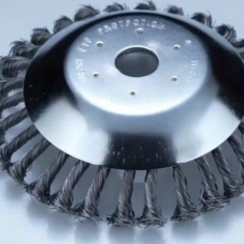 Upgrade 6/8 Inch Metal Weed Brush Cutter Head Lawn Mower Universal Grass Trimmer Head Steel Wire Wheel Brush Garden Trimmer Head