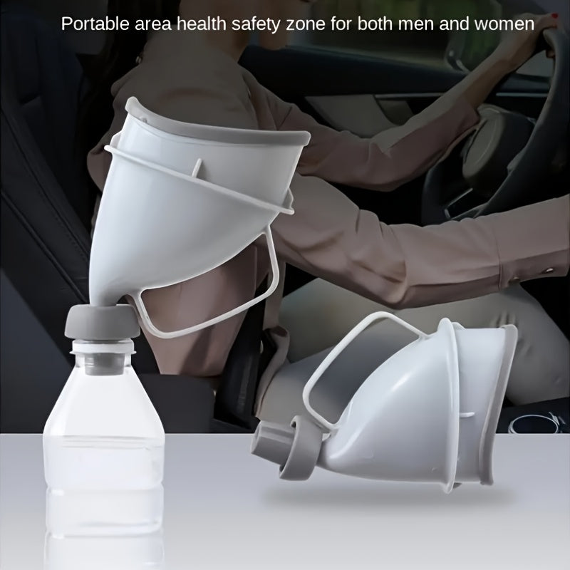 Portable travel toilet for both men and women - spacious leak-proof urine container, with easy-to-grip handle design, durable plastic camping toilet suitable for cars, campers and outdoor activities