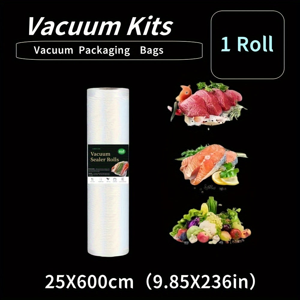 Heavy-Duty Vacuum Seal Bags 25.02x600.0cm - BPA-Free, Puncture-Resistant Food Storage Rolls for Steak & More, Commercial Grade Kitchen Accessories