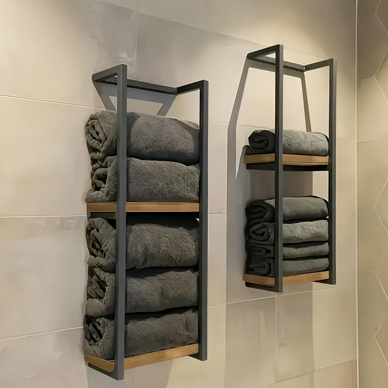 2-layer/2pcs/ 1pc bathroom decoration and accessories, bathroom towel rack, bathroom storage rack and storage blanket ladder, throwing blanket towel rack, bathroom accessories towel rack, farm stay items blanket ladder, bathr