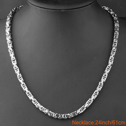 Men'S Cuban Chain Necklace - Heavy-Duty 304 304 Stainless Steel Jewelry, Interlocking Link Design for Everyday & Formal Wear - Birthday/Anniversary/Father'S Day Gift for Him - Durable Hip-Hop Necklace for Men, Hip Hop Necklac