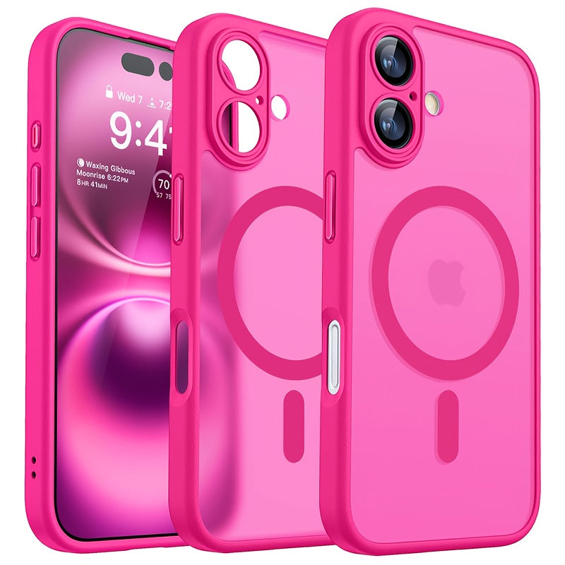 A High-End Matte Semi-Transparent Phone Case Designed for Iphone Models 16, 15, 14, 13, 12, And 16E Pro Max, Featuring an All-Inclusive Design with a Built-In Lens Film, a Skin-Like Texture, Shock Resistance, Dirt Resistance,