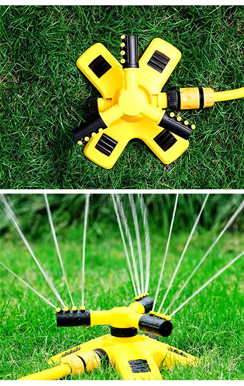 1pc Lawn Automatic Rotating Sprinkler, 360° Rotating Sprinkler/Sprinkler, 3 Manually Adjustable Rotating Arms Can Be Combined with Multiple Angles, Large Area Coverage for Garden Courtyards, Lawn Gardening Automatic Irrigati
