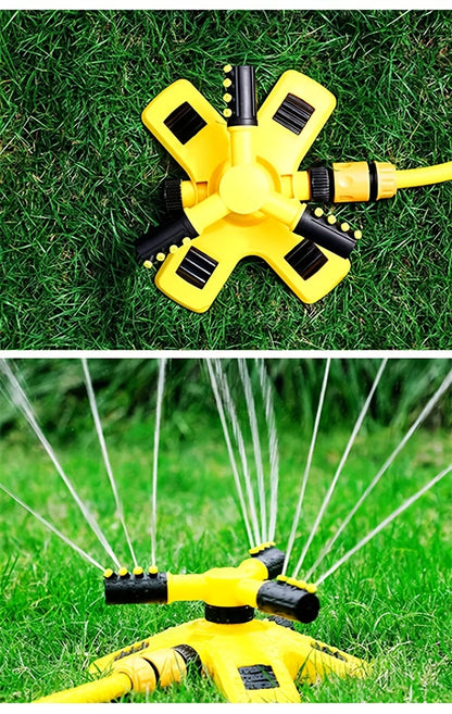 1pc Lawn Automatic Rotating Sprinkler, 360° Rotating Sprinkler/Sprinkler, 3 Manually Adjustable Rotating Arms Can Be Combined with Multiple Angles, Large Area Coverage for Garden Courtyards, Lawn Gardening Automatic Irrigati