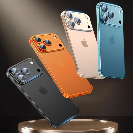 Compatible with for iphone 17 Pro / Pro Max/Air, This Uniquely Shaped Metal Corner Pad Offers Lens Protection And Is Made of Aluminum Alloy. It Provides a Bare Device Feel, Efficient Heat Dissipation, And Is Lightweight. It I