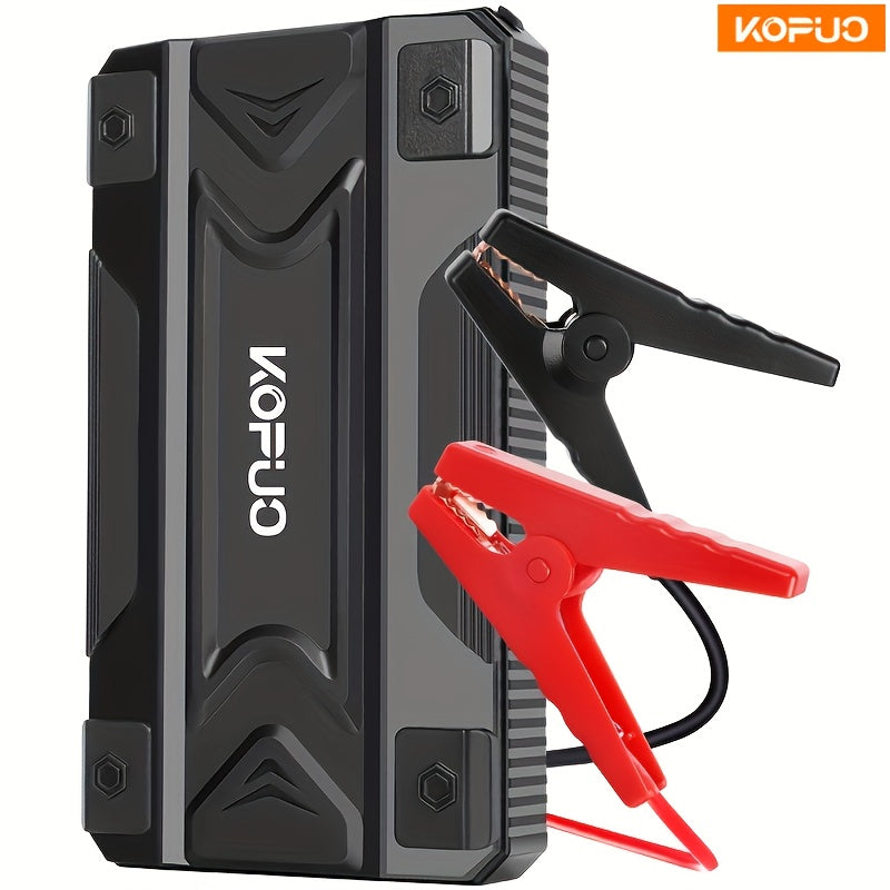 KOPUO 4000A Car Battery Jump Starter - Portable 12V Jump Box with USB/Power Bank, Dual Output, LED Light, and 8, 5L Gas/7, 0L Diesel Engine Compatibility for Cars, Trucks, SUVs, and Motorcycles, Car Jump Starter Battery Pack,