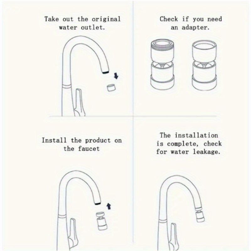 1/2 Faucet Accessory, Bubble Maker for Bathroom and Kitchen Decor, Energy-Efficient Lighting, Battery-Free, Bathroom & Kitchen Essentials