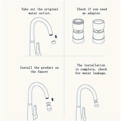 1/2 Faucet Accessory, Bubble Maker for Bathroom and Kitchen Decor, Energy-Efficient Lighting, Battery-Free, Bathroom & Kitchen Essentials