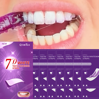 28pcs/14pairs 7D Purple Teeth Strips - Paraben-Free, Daily & Travel Use, Patches for Natural White Light Beige, Easy Apply &, Daily Teeth Care, Sleek Packaging, Parabenfree Material